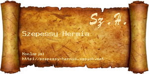 Szepessy Hermia névjegykártya